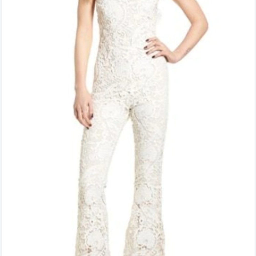 Stone Cold Fox Dylan Jumpsuit White EUC